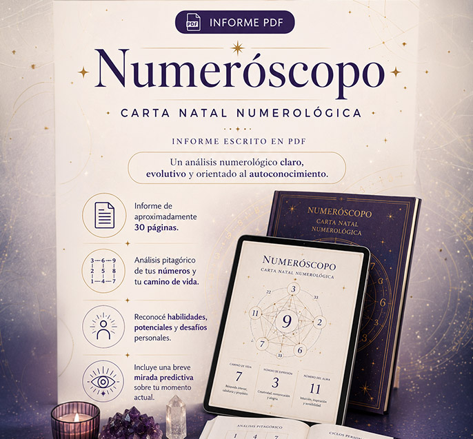 Numeróscopo - Carta Natal Numerológica - Informe PDF